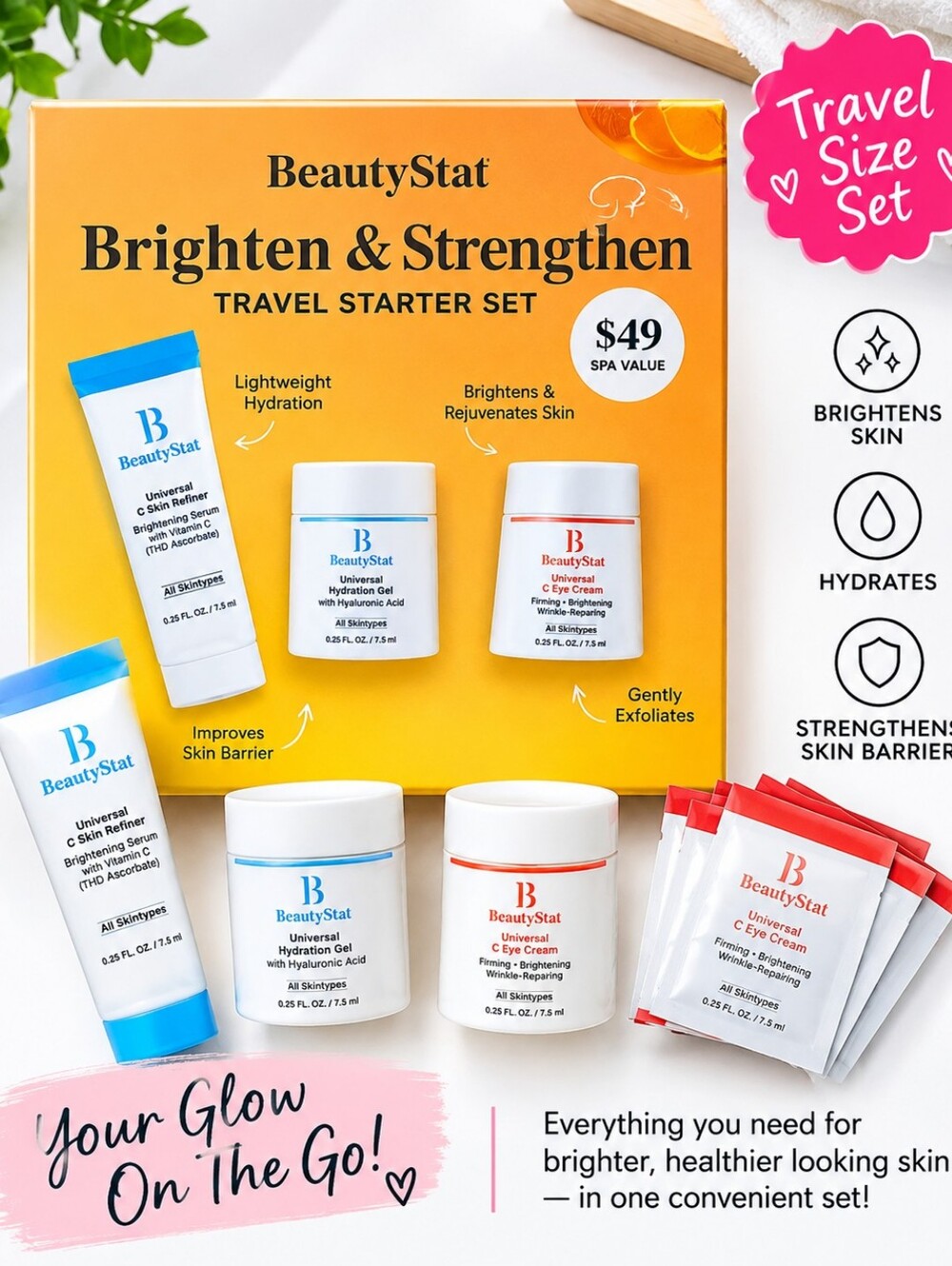 BeautyStat Brighten Strengthen Travel Starter Kit